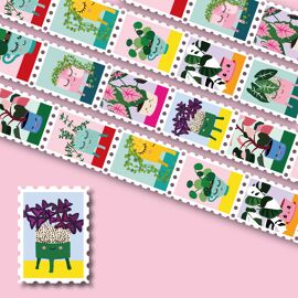 Stamp washi tape planten / Studio Inktvis